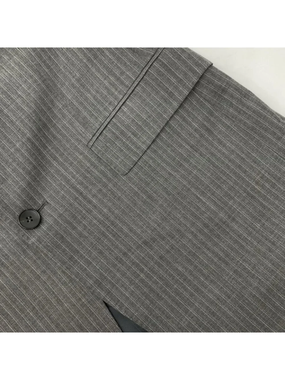 Gucci Gray Wool Striped Single Suit 46